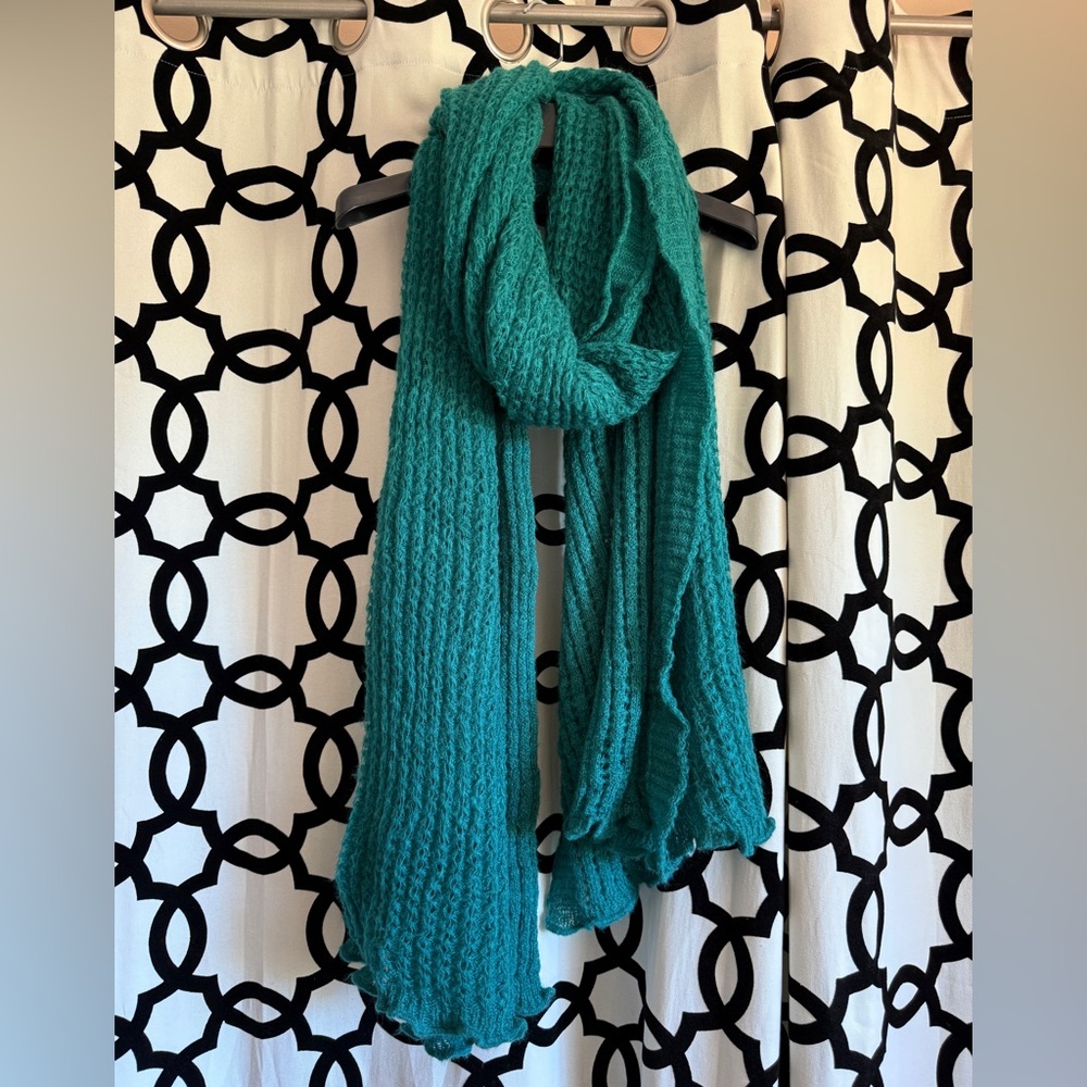 Teal Knit Scarf